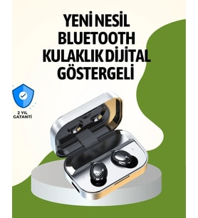 Gerçek Kablosuz Kulaklık – Bluetooth 5.0, Şarj Kutulu, Parmak İzi Kontrollü