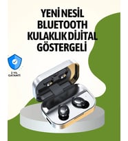 Gerçek Kablosuz Kulaklık – Bluetooth 5.0, Şarj Kutulu, Parmak İzi Kontrollü