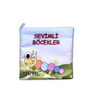 Tox Sevimli Böcekler Kumaş Sessiz Kitap T054 - Bez Kitap , Eğitici Oyuncak , Yumuşak ve Hışırtılı