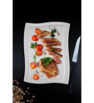Bone Porselen Servis Sunum Steak Tabağı – ES 40