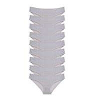 9 adet Süper Eko Set Likralı Kadın Slip Külot Gri