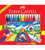 Faber Castell Silinebilir Wax Crayon Mum Boya 15 Renk