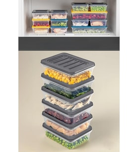 4 Adet Buzdolabı Organizeri, Buzdolabı İçin Çok Amaçlı Saklama Kabı, Fresh Box, Şeffaf ve Ayarlanabilir, Gıdaları Taze Tutma Özelliği, Mutfak Düzenleyici (600 Ml)