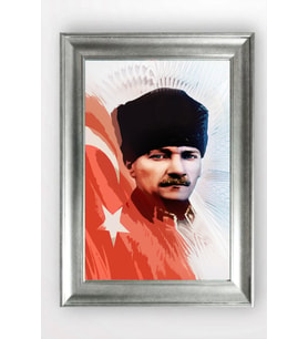 Gümüş Çerçeveli Atatürk Tablo cv652
