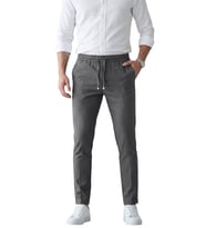 DeepSEA Antrasit Slim Fit Beli Lastikli İpli Likralı Soft Touch Erkek Spor Pantolon 2601746