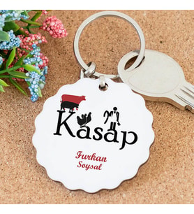 İsme Özel Kasap Papatya Anahtarlık