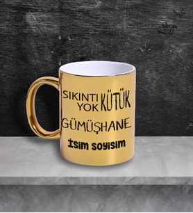 Hakkari Temalı Kişiye Özel İsim ve/veya Fotoğraflı Kupa Bardak No:X025-030 (Gold)
