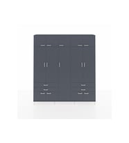 Arges Gardrop 12 Raflı 4 Çekmeceli 2 Askılı 220x30x243 Antrasit-Antrasit