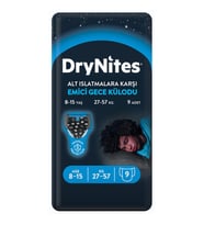 Drynites Emici Gece Külodu/Külot Bez Erkek 8-13 Yaş (30-48KG) Large 9 Adet (Alt Islatmalara Karşı)