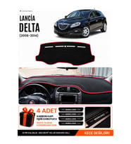 LANCİA DELTA (2008-2014) Uyumlu Torpido Örtüsü Torpido Kılıfı - Siyah Kırmızı