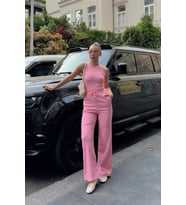 Nare Pembe Atlet Pantolon Kadın Alt Üst Takım (Pembe)