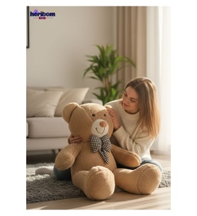 90 Cm Peluş Ayı Büyük Boy - Sevgili Hediye- Doğum Günü Hediyesi