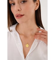 14 K Gold Kaplama 925 Ayar Gümüş Asimetrik Kutup Yıldızı Kolye