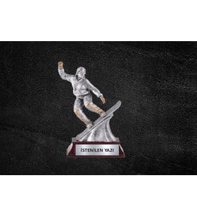 Kişiselleştirilebilir Snowboard - Kadın Figürlü Kupa (Silver)