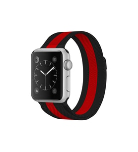 Watch 38Mm Metal Mıknatıslı Kordon (Saat Değildir) - Siyah-Kırmızı