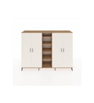 Hyperion Dolap 12 Raflı 4 Kapaklı 220x44x163 Çam-Aytaşı/Çam