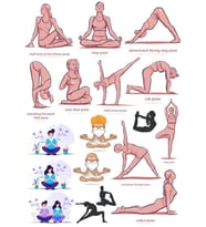 Yoga Sticker Set 13 Parça Telefon, Tablet, Defter, Laptop Sticker