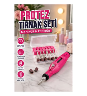 Elektrikli Protez Tırnak Manikür ve Pedikür Cihazı 99000 RPM Ayarlı Profesyonel Tırnak Matkap Seti