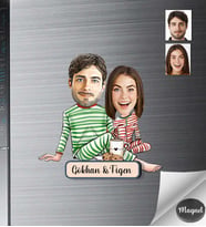 Kişiye Özel Sevgili Ahşap Magnet -48
