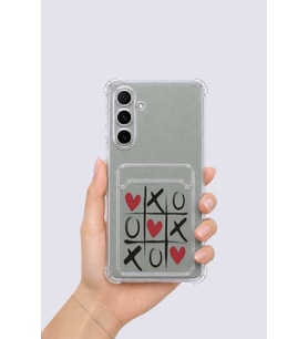 Samsung Galaxy A16 Kartlıklı XoXO Desenli Kılıf