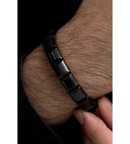 Doğal Hematit Taşlı Modern Tasarım Bileklik
