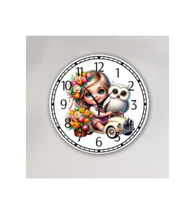 bilge Tasarım Çocuk Odası Duvar Saati 30 x 30 CM (Karışık)