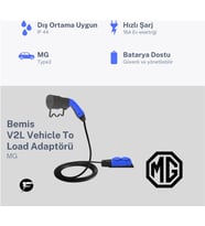 Bemis V2L (Vehicle to Load) Elektrikli Araç Uyumlu 2’li Priz Uzatma Adaptörü – 3 Metre – MG