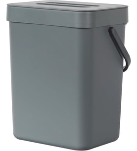 Lexroo Pure Mini Duvara Monte Kapaklı Mutfak Çöp Kovası, Yiyecek Atıkları Caddesi, 1,32 Gall / 5 L