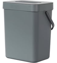 Lexroo Pure Mini Duvara Monte Kapaklı Mutfak Çöp Kovası, Yiyecek Atıkları Caddesi, 1,32 Gall / 5 L