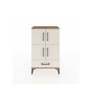 Arges Komodin 4 Raflı Tek Çekmeceli 4 Kapaklı 60x30x96 Çam-Aytaşı
