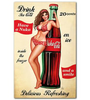 Cakatablo Vintage Nuka Cola Reklamı Bikinili Kız MDF Tablo