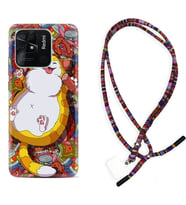 Xiaomi Poco X3 Pro M4 Pro X4 Pro C40 10C Kılıf Boyun Asklı Rasta Silikon Tombul Kedi 1739