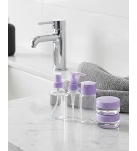 5 Parça Seyahat Banyo Seti 30 ml Şeffaf Taşınabilir Şişe Seti