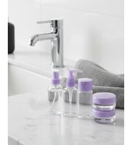 5 Parça Seyahat Banyo Seti 30 ml Şeffaf Taşınabilir Şişe Seti