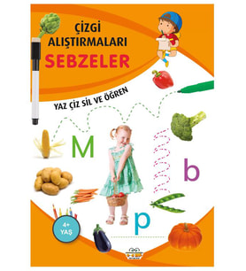 Çizgi Alıştırmaları Sebzeler 0 6 Yaş Yayınları