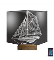 Luvivia Gemi Kaptan Kişiye Özel 3D Lamba - Masa Gece Lambası