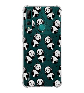 Huawei Y9 Prime 2019  Köşe Korumalı Antişok Kapak Panda Tasarımlı Şeffaf  Kılıf