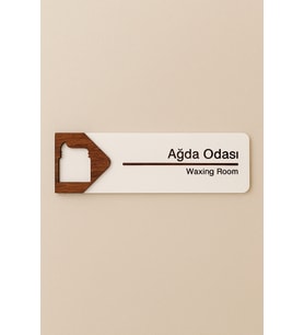 Lucena Ağda Odası Ofis Oda Kapı İsimliği Yönlendirme Tabelası Levhası Kişiselleştirilebilir