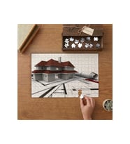 Mimar Çizim - Proje - Maket Ev Tasarımı 240 parça Ahşap Puzzle Ahşap Kutuda MP05059