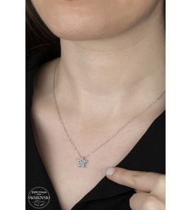 Union Swarovski Zirconia Kadın Star Gümüş Kolye