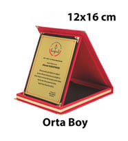 Kişiye Özel Kırmızı Kadife Albüm Plaket