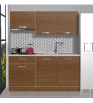 Decoraktiv Naturel 160 MDF Hazır Mutfak Dolabı - Tezgah Dahil - Naturel Ceviz (Ceviz)