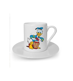 Daffy Duck Baskılı Beyaz Türk Kahvesi Fincanı