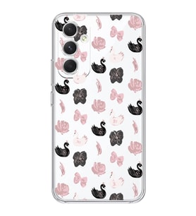 Samsung Galaxy A34 Uyumlu Kuğu Tasarımlı Şeffaf Telefon Kılıfı