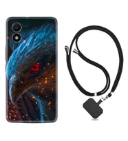 TCL 303 Kılıf Silikon Boyun Askılı İpli Desenli Silikon Şahin 1756