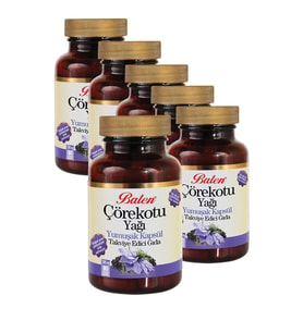 Çörekotu Yağı Yumuşak Kapsül 1380mg*80 6 Adet Çörek Otu Yağı Kapsülü 6 Kutu