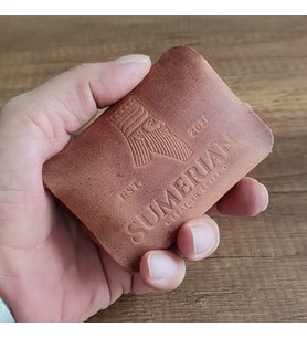Sumerian Deri Cüzdan , Hediyelik Crazy Deri Cüzdan Tarçın (RFID Kart Koruma Hediye )