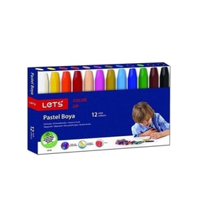 Lets Pastel Boya Karton Kutu Köşeli 12 Renk L-6120 (Karışık)
