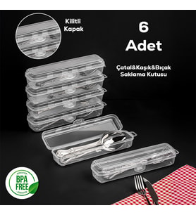 Porsima Te-192 6 lı Makyaj Fırçası Kalemlik Diş Fırçası Kabı Çatal Kaşık Bıçak Saklama Kutusu Kabı Seti