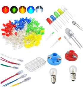 3mm ve 5mm Kutulu Led Seti - 200 Adet (Lamba ve Ampul Duy Hediyeli)